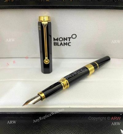 Top Replica Montblanc William Shakespeare Fountain Gold Clip For Sale